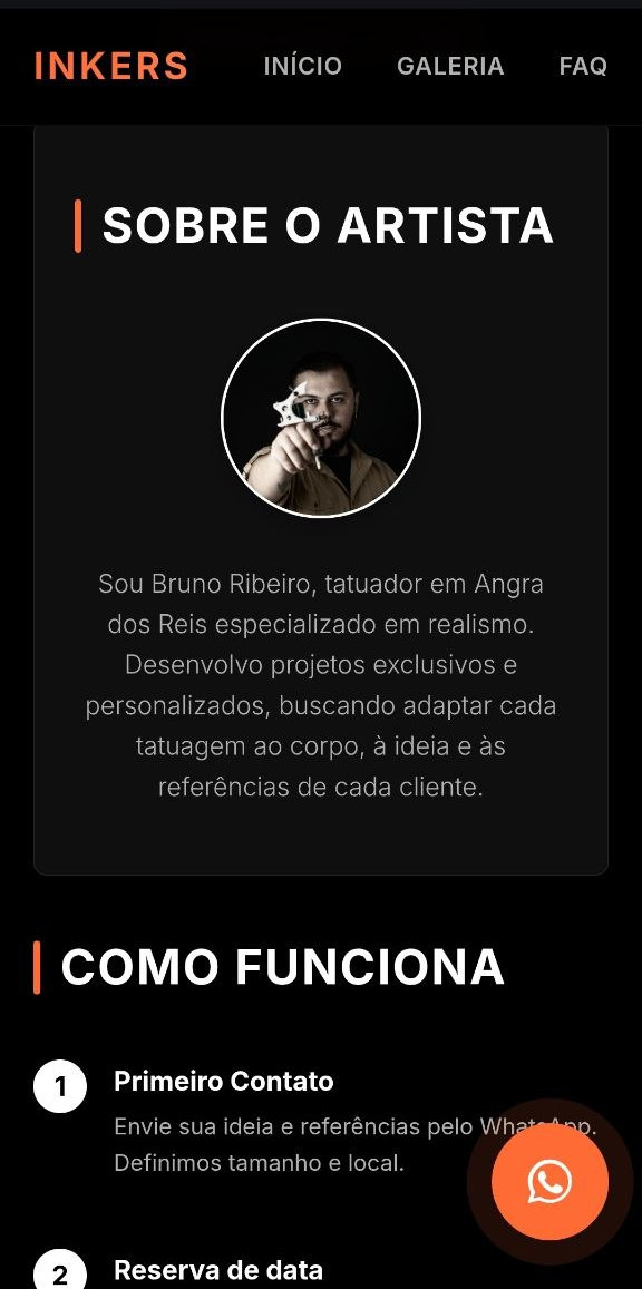 Exemplo de Página do Artista 2